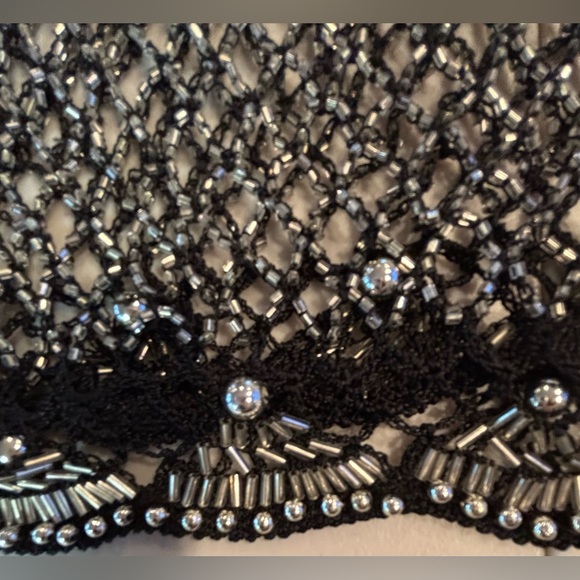 Beaded mesh ladies shirt. Size: M - Picture 6 of 10